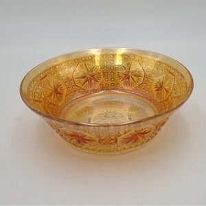 Vintage Marigold Carnival Glass Bowl